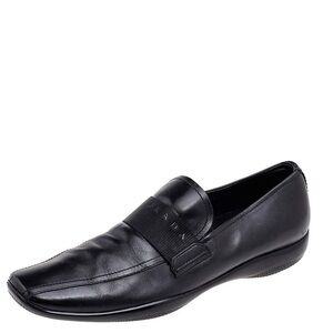 Prada Men's Elegant Black Slip-On Loafers